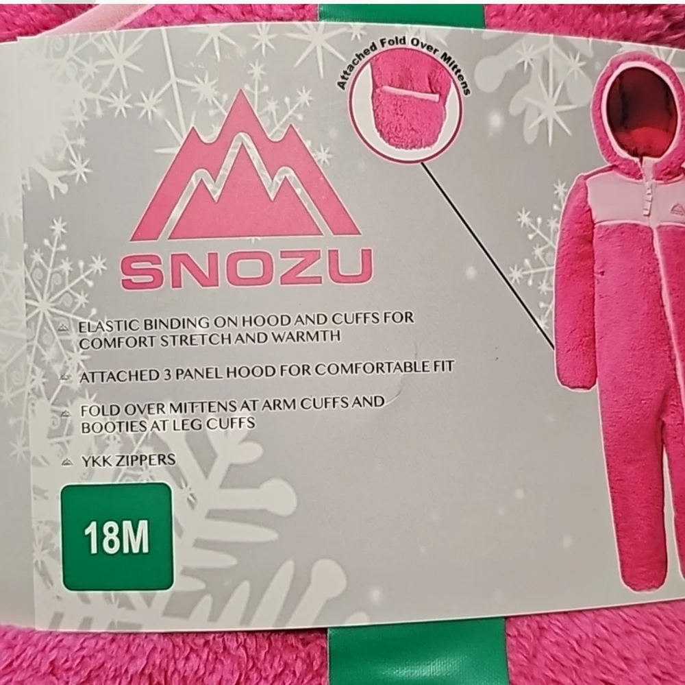 Snozu Infant 2-piece Fleece Sets bundle, pink nwt 18m (4 pieces total)